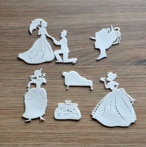 Королевский набор, 6 шт, гнущийся, размер 5.5 см наибольшая /гд215 (часть 2 к кпг051) ― Творча майстерня ДекоПарк