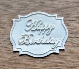 Бирка Happy Birthday, гнущийся полимер, размер 58*45 мм /гд360 ― Творча майстерня ДекоПарк