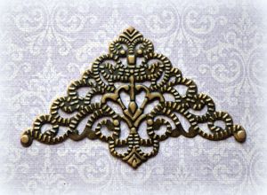 Уголок 057Б, филигрань-треугольник, цв. бронза, 56х56 мм ― Творча майстерня ДекоПарк