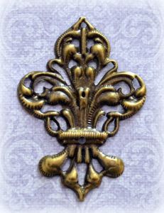 Филигрань 205, Лилия, цв.: бронза, 50х35 мм ― Творча майстерня ДекоПарк