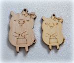 Елочная игрушка 028, Свинка Мадам мал., 7,3х4,5 см, фан 4 мм