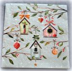 Салфетка 042, Новогодние кормушки", 33*33 см, 18,5 г/м2,  Abiente