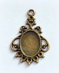 Филигрань-сеттинг 1074, цв. бр., 32х21м, серединка 14х10 мм
