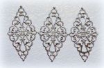 Филигрань 222, Ромб, 24х43 мм, цв. сер.
