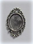 филигрань-сеттинг 1075, цвет серебро, 21х13мм, 11х9мм