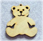 Елочная игрушка 097, Мишка, 7х6 см, фан. 4 мм