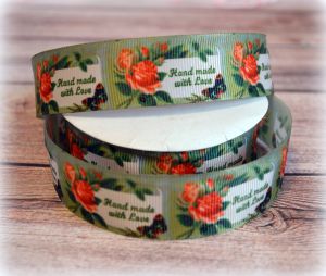 Лента 1-030, репсовая, hand made, отрезная, 25 мм, цена за 1 ярд (91см) ― Творча майстерня ДекоПарк