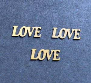 Филигрань 247, LOVE, цв. зол., 11х4 мм ― Творча майстерня ДекоПарк