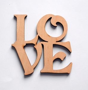 Декор 219, LOVE, фан. 4мм, 9х9 см ― Творча майстерня ДекоПарк