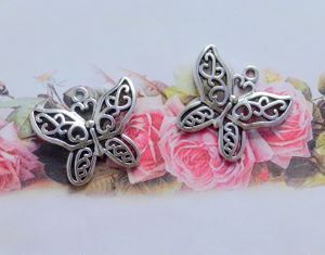 Подвеска Бабочка, цв.: сер., 30х26мм (scb693) ― Творча майстерня ДекоПарк