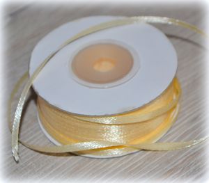 Лента 1-035, атласная "слоновая кость", ширина 0,3 см, 1 пог. метр ― Творча майстерня ДекоПарк