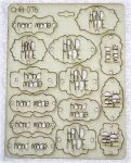 Чипборд 076, бирки Hand made