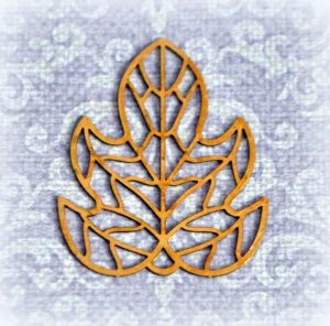 Филигрань 094, подвеска Листик, цвет: золото ― Творча майстерня ДекоПарк