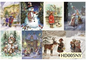 Декупажная карта А4 Hobby-decor, 55 г/м, hd005ny , Новогодняя ― Творча майстерня ДекоПарк