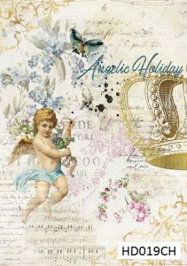 Декупажная карта А4 Hobby-decor, 55 г/м, HD019CH, Фоновая винтажная карта, День Ангела ― Творча майстерня ДекоПарк