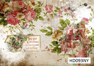  Декупажная карта А4 Hobby-decor, рождественская, 55 г/м, hd093ny ― Творча майстерня ДекоПарк