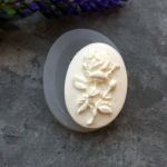 Молд А563, Камея Роза 3,6х2,6 см