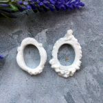Рамочки мини, овальная, с ангелочками 3,7х2,3 см, овальная 2,9х1,2 см /гд206