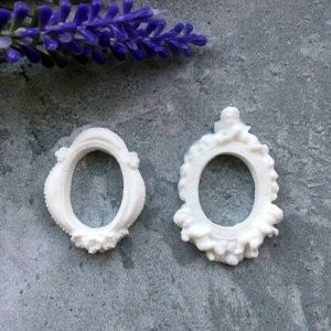 Рамочки мини, овальная, с ангелочками 3,7х2,3 см, овальная 2,9х1,2 см /гд206 ― Творча майстерня ДекоПарк