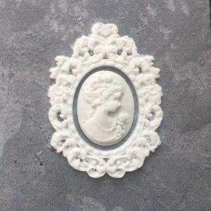 Рамочка с камеей 6х3,6 см и 2,3х1,8 см, гибкие /гд003 ― Творча майстерня ДекоПарк