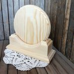 Сырная доска с фаской и подставка с фаской, мат-л: сосна, 18 см диам. 