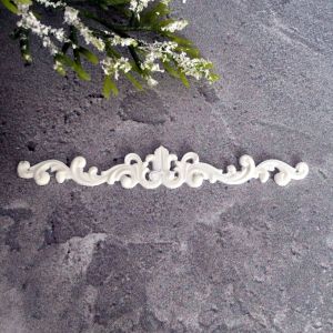 Вензель  7,7х1,2 см, белый модельный пластик / ПД752 ― Творча майстерня ДекоПарк