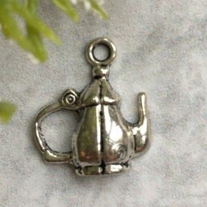 Подвеска  Чайник 2х1,8 см, цв. серебро / scb058 ― Творча майстерня ДекоПарк