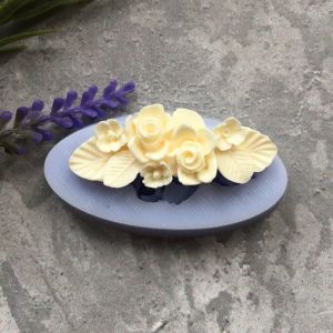 Молд А539, Вензель с розами 5,2х2 см ― Творча майстерня ДекоПарк