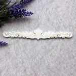 Вензель 15х2,3 см, белый модельный пластик/ ПД1063