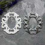 Ажурная овальная рамка 7,8х7,5 см, гибкая /гд961