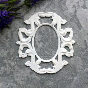 Ажурная овальная рамка 7,8х7,5 см, гибкая /гд961 ― Творча майстерня ДекоПарк
