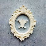 Молд А164, Рамка овальная и лилия 8,6х6,7 см и 2,4х2,2 см