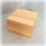 Шкатулка квадратная, фаской, мат-л: сосна, 12х12х8 см 