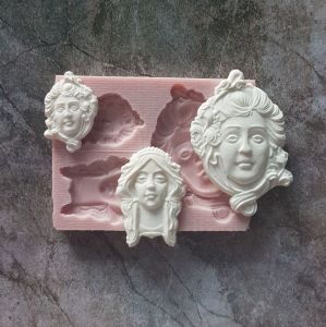 Молд А318, Лица, 7,3х9,6 см ― Творча майстерня ДекоПарк