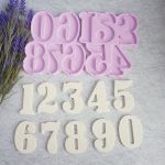 Молд А253 (2части), Набор арабских цифр 6 см (на полочке)