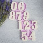 Молд А253 (2части), Набор арабских цифр 6 см (на полочке)