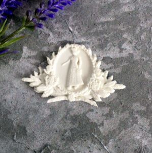 Вензель-рамка с Дамой, гибкий, 6,6х4 см / гд794 ― Творча майстерня ДекоПарк