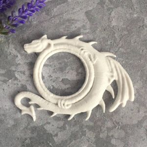 Рамочка круглая Дракон, 8,5х6 см, внутри 3,3 см /гд810 ― Творча майстерня ДекоПарк