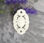 Ажурная брошь с камнем, гибкая, 3,8х2,5 см / гд802