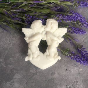 Ангелочки целующиеся, мод. пластик, 8х6,5 см /пд900 ― Творча майстерня ДекоПарк