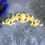 Вензель с "камнем" гибкий 12,7х4 см, цвет сгущеного молока /гпд337