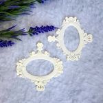 Ажурная овальная рамка, гибкая, 7х7 см, серединка 4х2,5 см  /гд834Б