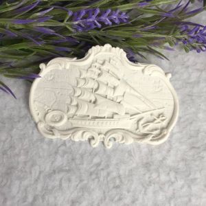 Накладка - панно Морская винтажная 10х6,6 см / гд826 ― Творча майстерня ДекоПарк
