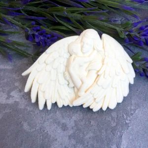 Ангел с младенцем 6,8х5 см, гибкий декор /гд871 ― Творча майстерня ДекоПарк