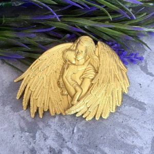 Ангел с младенцем 6,8х5 см, цвет: белый / ПД299 ― Творча майстерня ДекоПарк