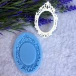 Молд ДП021 «Класична Овальна Рамка» 6,6х4,1 см, внутр. овал під камею 2,9х3,9 см