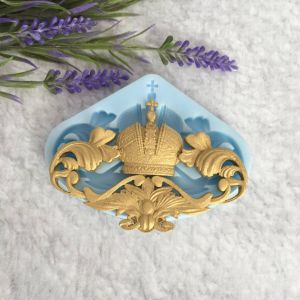 Молд ДП044 "Королівська Корона з Вензелями" 9,1х6,2 см ― Творча майстерня ДекоПарк