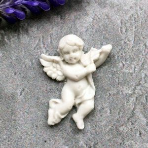 Ангел со скрипкой 3,2х2,7 см, гибкий декор. эл-т / гд861 ― Творча майстерня ДекоПарк