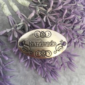 Филигрань-Бирка (scb047-2) металлическая Hand Made, цв.: серебро, 3см ― Творча майстерня ДекоПарк