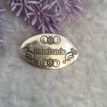Филигрань-Бирка (scb047-2) металлическая Hand Made, цв.: серебро, 3см